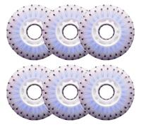Ruedas de monopatín iluminadas con efecto pedernal, 90 mm-125 mm, dureza 90A, paquete de 6, LED multicolor, 52 partículas de pedernal (luz azul, 110 mm)