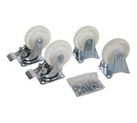 Ruedas de nylon con frenos juego de 4