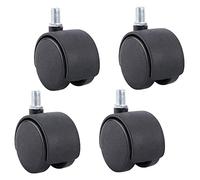 Ruedas de oficina Ruedas giratorias de doble rueda de 41 mm Ruedas giratorias de repuesto para muebles de 4 piezas, ruedas pequeñas de nylon, accesorios para sillas giratorias ( Color : Brake+u (Universal Universal)