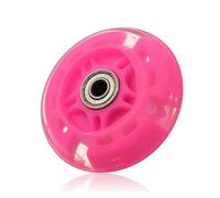 Ruedas De Patín PU, 8 Uds., Rueda Flash LED, Luz Intermitente, Rodamientos ABED-7 Traseros, Espaciador Aleación, Preinstaladas for Patinete 8x2,2 CM Para Patin(Pink)