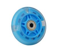 Ruedas De Patín PU, 8 Uds., Rueda Flash LED, Luz Intermitente, Rodamientos ABED-7 Traseros, Espaciador Aleación, Preinstaladas for Patinete 8x2,2 CM Para Patin(Blue)