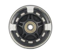 Ruedas De Patín PU, 8 Uds., Rueda Flash LED, Luz Intermitente, Rodamientos ABED-7 Traseros, Espaciador Aleación, Preinstaladas for Patinete 8x2,2 CM Para Patin(Black)