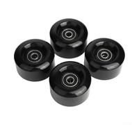 Ruedas de patinaje de doble fila 55x32mm 80A PU Negro (negro) | Equilibrio de dureza 80A, estabilidad de doble fila, patinaje callejero suave, para material de poliuretano duradero