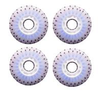 Ruedas de patinaje en línea con luz LED con efecto chispa, dureza 90A, 0.996 pulgadas de grosor, sin pilas, paquete de 4/6/8 (6, azul, 80 mm)