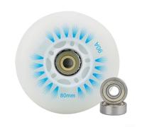 Ruedas de patinaje en línea con rodamiento de núcleo magnético, 64 mm y 110 mm, perfectas para una experiencia de patinaje divertida y dinámica (80 mm, azul)