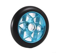 Ruedas de patinete de acrobacias de 110 mm con material de poliuretano superior y buje de aleación de aluminio mecanizado CNC (azul claro)