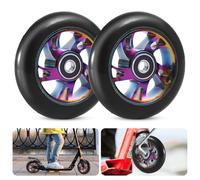 Ruedas De Patinete Scooter,2 Piezas 120mm Ruedas Stunt Scooter,Ruedas De Scooter,ABEC-9,Stunt Scooter Ruedas Para Unisex Adulto,Scooter(Negro)