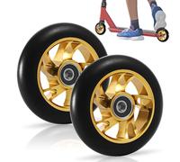 Ruedas De Patinete Scoter,2 Piezas 120mm Ruedas De Scooter,Ruedas Stunt Scooter,ABEC-9,Stunt Scooter Ruedas Para Scooter,Unisex Adulto(oro)