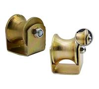 Ruedas de placa Rueda giratoria con ranura en U, Pista de poleas, Rodillo direccional de polea, Rueda de cojinete doble, para puertas de hierro, Puertas corredizas, Riel de cable de acero, Ruedas chapadas en color (Size : S (Slot width 32mm)