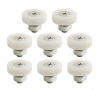 Ruedas de polea de plástico para cajones M6x1, varilla roscada 8 unidades | Varilla roscada M6x1, núcleo de rodamiento de bolas, reduce el ruido, se adapta a pistas de metal, valor de paquete de 8