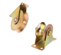 Ruedas de polea pequeñas con ranura en V/U, bloque de polea de cuerda resistente para sistemas que involucran puertas corredizas, ejercicios y elevación, capacidad de 200 kg 2 pcs 3.5"(90mm-U)