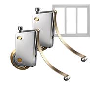 Ruedas de Puerta Corredera | 2 Piezas Guía Deslizante Portón | Conjunto de Rodillos de Correderas | Para Baño Porche Dormitorio Armario Garaje Patio Reparación Hogar Interior Exterior