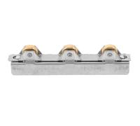 Ruedas de Puerta Corredera de Vidrio 8x2x1,2cm Doble cojinete | Latón, Acero Inoxidable, Nylon, Acero y Cobre, Bordes Suaves, para Ducha y Mantenimiento Doméstico