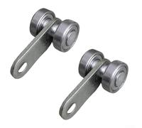 Ruedas de puerta corrediza resistentes, rodamientos dobles para un movimiento suave del rodamiento, correderas en puertas de armario, sistemas de riel superior (2 piezas)