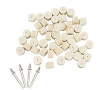 Ruedas de pulido de fieltro de lana de 13 mm para herramientas rotativas - Juego de almohadillas de pulido de 50 piezas con 4 mandriles de metal compatibles con Dremel Plus herramientas similares de