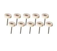 Ruedas de pulido de fieltro de lana de 25 mm (paquete de 10) para mini amoladoras eléctricas y herramientas rotativas - Almohadilla de amortiguación industrial compatible con Dremel, Foredom y