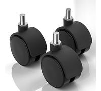 Ruedas de recambio para sillas de oficina,Rueda Pivotantes de repuesto para silla de oficina,8mm Vástago Roscado Ruedas Giratorias - 5Pcs,A