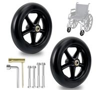 Ruedas de Repuesto de 200 mm, 2 Rueda Delantera Silla de Ruedas Antideslizante, PVC Ruedas Delanteras Sólidas Diámetro del Rodamiento 0.8cm, para Sillas de Ruedas/Cochecitos de Bebé/Andadores