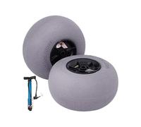 Ruedas de repuesto for globos playa 13 pulgadas, neumáticos arena TPU for carrito, canoa y buggy con bomba aire gratis (paquete 2) Para principiantes bricolaje(13 in with Axle)