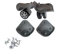 Ruedas de repuesto para equipaje de alta resistencia, doble fila de 360 grados, silenciosas, 2 unidades con tornillo, 1