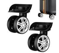 Ruedas de repuesto para equipaje: giratoria de 360 grados, de viaje universal, ruedas para baúl de, ideal para viajes de vacaciones de negocios, diseño resistente y duradero, solución c