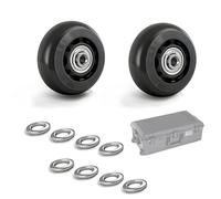 Ruedas de repuesto para maleta, 2 ruedas de repuesto para Peli Air 1615/1595/1535 con rodamientos de bolas 608Z para ruedas silenciosas y ligeras, ruedas robustas para viajes, uso diario