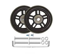 Ruedas de repuesto para maletas, ruedas de goma, 1 par de 70 x 22 x 8 mm, ruedas de repuesto para maletas de Samsonite, con ejes de metal