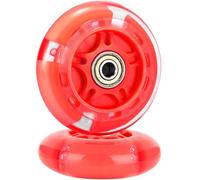 Ruedas de repuesto para scooter, 1 unidad Rueda Flash LED 80 mm, patinete Mini Maxi Micro, ruedas intermitentes, luces traseras, ABEC-7, 80 mm, para niños y jóvenes, patinaje interior y exterior (rojo