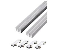 Ruedas de riel para puerta corredera, accesorios de gabinete de aleación de aluminio, riel grueso para un funcionamiento suave