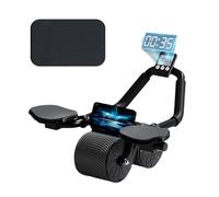 Ruedas de Rodillo de Ejercicio Doble, Rueda Abdominal de Rebote Automático, Rodillo de Rebote con Timer, AB Roller con Soporte para Codos, Rodillo de Entrenamiento, Rodillo Abdominal para Abdominales