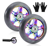 Ruedas de Scooter 110mm, 2 Piezas Ruedas Scooter, Rueda de Patinete, Scooters de Truco Rueda de Reemplazo, con Rodamiento ABEC 9, Adecuado para Scooters