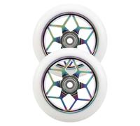 Ruedas de Scooter 2 piezas de accesorios for scooter, ruedas 110 mm, coloridas, poliuretano grueso, for coche acrobático con rodamientos