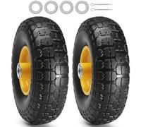 Ruedas de Scooter Freestyle 2-Pack Solid PU Tire Wheel 10" Flat Free Tubeless Tires And Wheels For Dollies Garden Trailers Various Carts