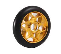 Ruedas de scooter profesional de 110 mm con buje de aluminio robusto y alta elasticidad para ciclistas serios (dorado)