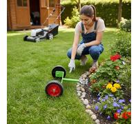 Ruedas de soporte ajustables para eje de 26 mm y 28 mm, rueda auxiliar de nailon con base estable para un fácil deshierbe y reducción de la tensión, accesorio para herramientas de jardín (rueda