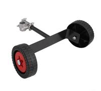 Ruedas de soporte para cortacésped y cortador de malas hierbas, juego de ruedas de metal de altura ajustable compatible con cortacéspedes de mango de 26 a 28 mm (26)