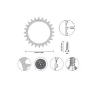 Ruedas de tracción para robot de corte Worx Landroid, ruedas antideslizantes, tipo L, 225 mm, 2 piezas.