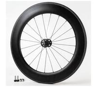 Ruedas Delanteras De Bicicleta De Piñón Fijo 700C Llantas De Freno En V De Carbono 88mm Rueda De Bici De Pista De Una Sola Velocidad 100mm Atornillable, Clincher Y Sin Cámara 700C*23-38C
