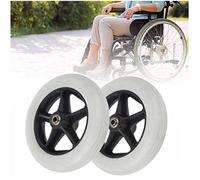 Ruedas Delanteras Para Silla De Ruedas, 2 Piezas De Repuesto De Rueda Sólida Para Andador De Sillas De Ruedas, Rueda De Goma Antideslizante De 6 "7" 8 "Accesorios Rueda Repuesto grey,7in (17cm)
