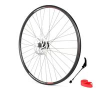 Ruedas Delanteras Y Traseras para Bicicleta De Carretera 700C Freno De Disco Juego De Ruedas QR Llantas De Aleación De Aluminio Bujes 36H con Rotor para Cassette De 7-10 Velocidades(Front)