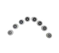 Ruedas enrollables for puerta de ducha corredera 8 piezas 19-27 mm | La sólida construcción de acero inoxidable garantiza un deslizamiento suave y silencioso.(22mm)