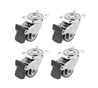 Ruedas For Muebles De 4 Uds., Rueda Giratoria Universal Goma Suave 1/2 Pulgadas For Accesorio Carro Plataforma(4PCS with brake,2 inches)