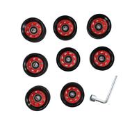 Ruedas for patines, 8 Uds. Con doble ancho for patinetas cuádruples y aplicaciones de en línea para Patines(Black)