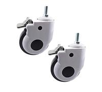 ruedas giratorias, 2 piezas, ruedas giratorias de goma, ruedas for equipos médicos, émbolo de rueda con instrumento de freno, rueda universal silenciosa(16x30mm)
