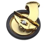 Ruedas Giratorias 4 unids/lote, varilla redonda chapada en oro de 3 pulgadas, rueda comedor, tapón tornillo Universal, freno lateral, ruedas for carrito Hotel(Golden Brake,Screw M8x15)