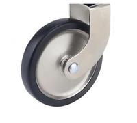 Ruedas Giratorias 4 unids/lote, varilla redonda chapada en oro de 3 pulgadas, rueda comedor, tapón tornillo Universal, freno lateral, ruedas for carrito Hotel(Galvan Univer,Screw M8x15)