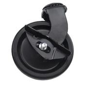 Ruedas Giratorias 4 unids/lote, varilla redonda chapada en oro de 3 pulgadas, rueda comedor, tapón tornillo Universal, freno lateral, ruedas for carrito Hotel(Black Brake,Screw M8x15)