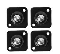 Ruedas giratorias autoadhesivas de 4 Uds., ruedas 360, Mini silenciosas for muebles, polea rodante plástico móvil alta resistencia(Black1)