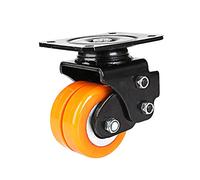 Ruedas giratorias de alta resistencia, Ruedas Rueda De Compuerta Giratoria Amarilla Doble Resistente, Resorte Escalable, Absorción De Impacto Secundaria, Rodamiento Plano