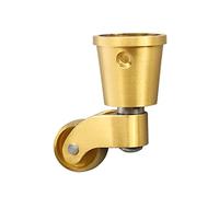 Ruedas giratorias de latón macizo, ruedas giratorias de cobre, ruedas giratorias de muebles de 360 °, ajuste de estilo de copa, capacidad de carga de 50 kg, cobre